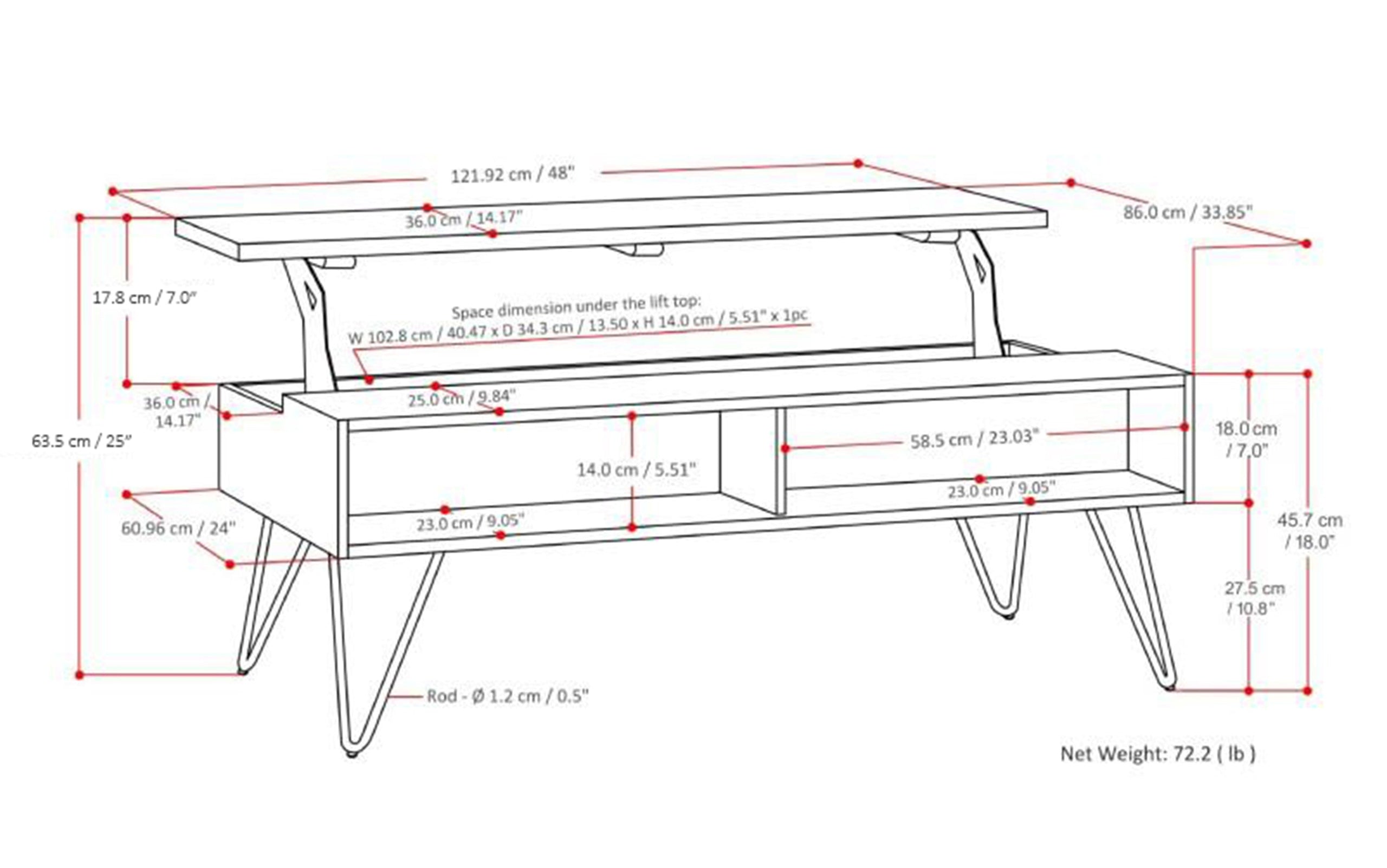 Walnut Black Walnut | Hunter Coffee Table