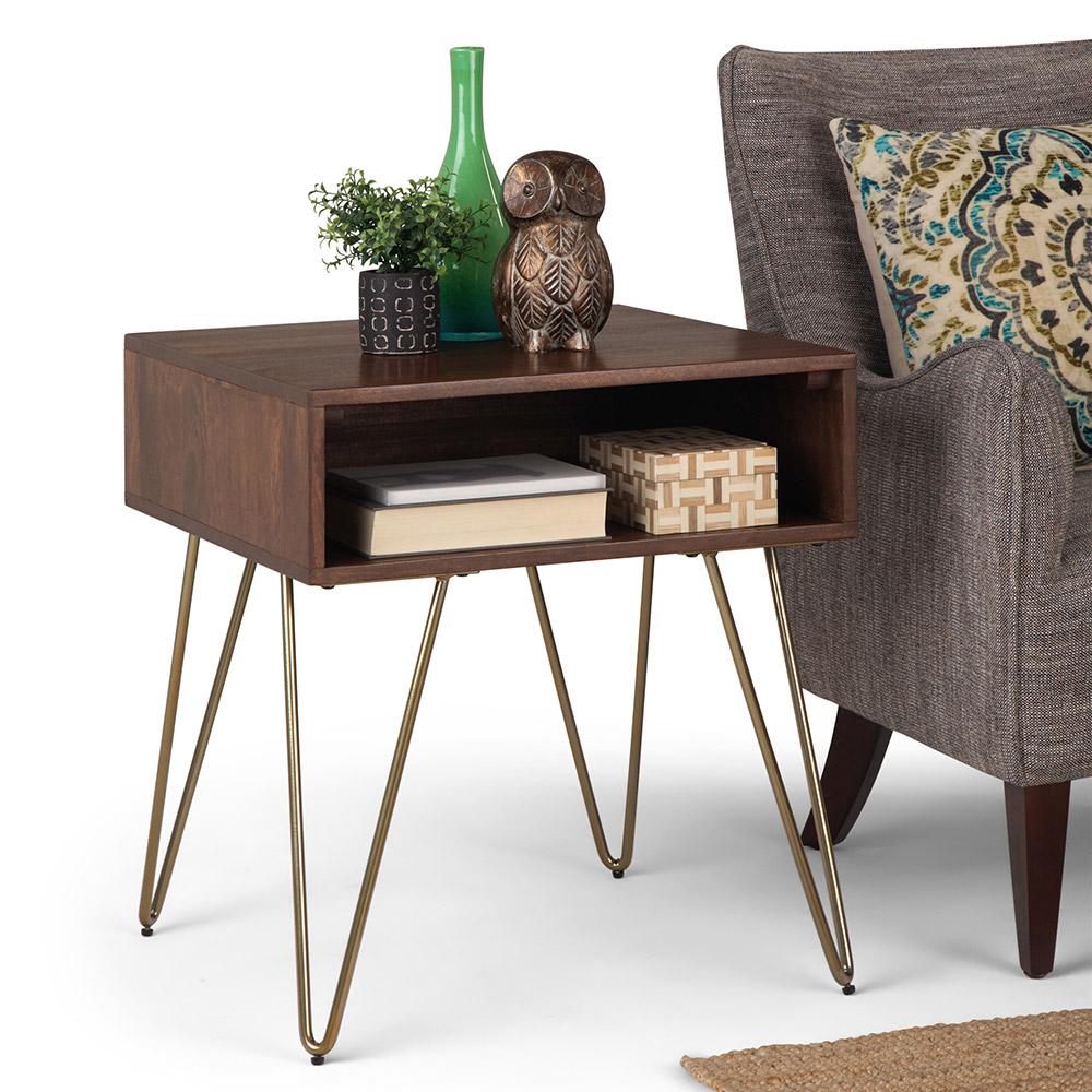 Umber Brown Stain Mango | Hunter End Table