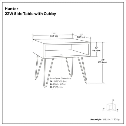 Refined Natural Mango | Hunter End Table in Mango