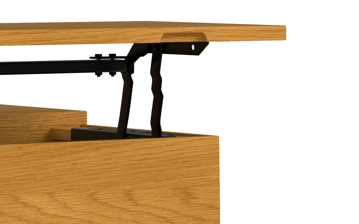 Oak Veneer Oak | Hunter Lift Top Square Coffee Table