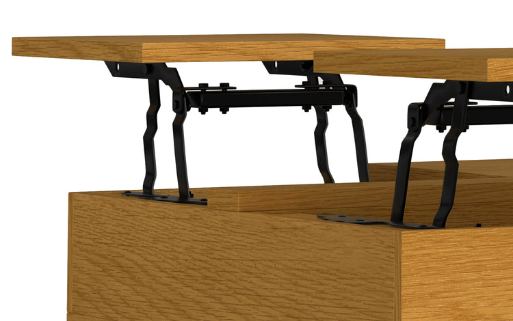 Oak Veneer Oak | Hunter Lift Top Square Coffee Table