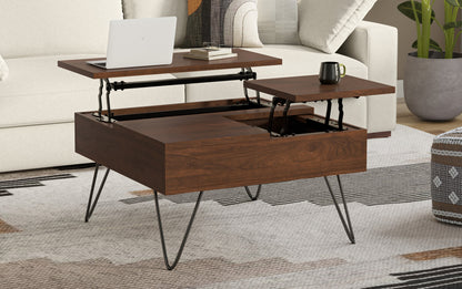Walnut Walnut | Hunter Lift Top Square Coffee Table