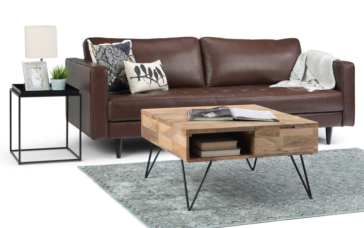 Refined Natural Mango | Hunter Lift Top Square Coffee Table