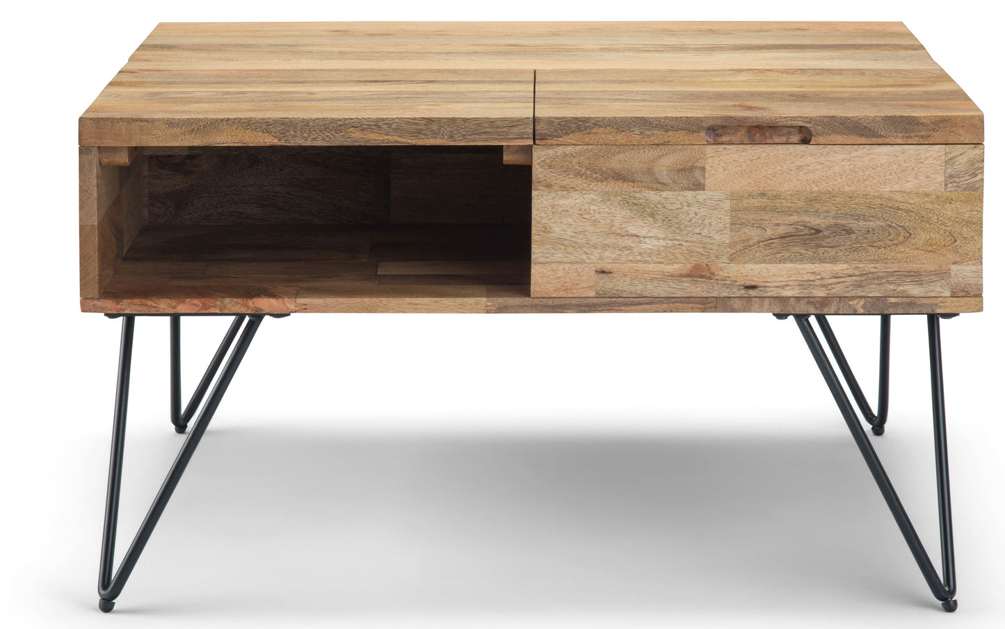 Refined Natural Mango | Hunter Lift Top Square Coffee Table