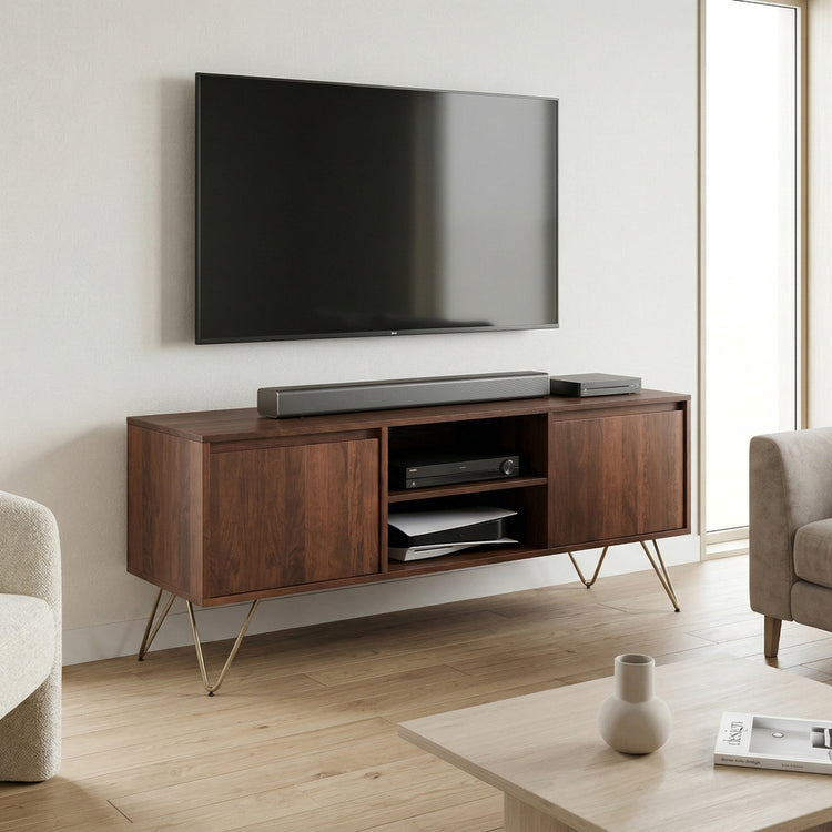 Umber Brown | Hunter TV Media Stand in Umber Brown
