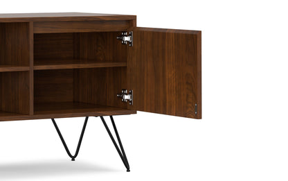 Walnut Walnut | Hunter 60 x 18 inch TV Media Stand in Natural Mango Wood for TVs up to 66 inches