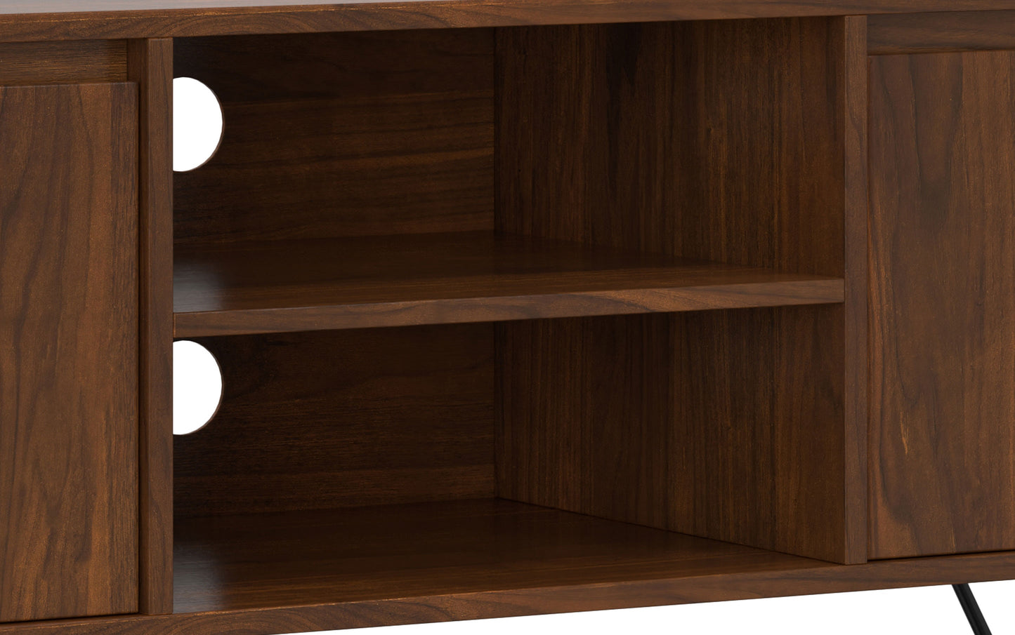 Walnut Walnut | Hunter 60 x 18 inch TV Media Stand in Natural Mango Wood for TVs up to 66 inches