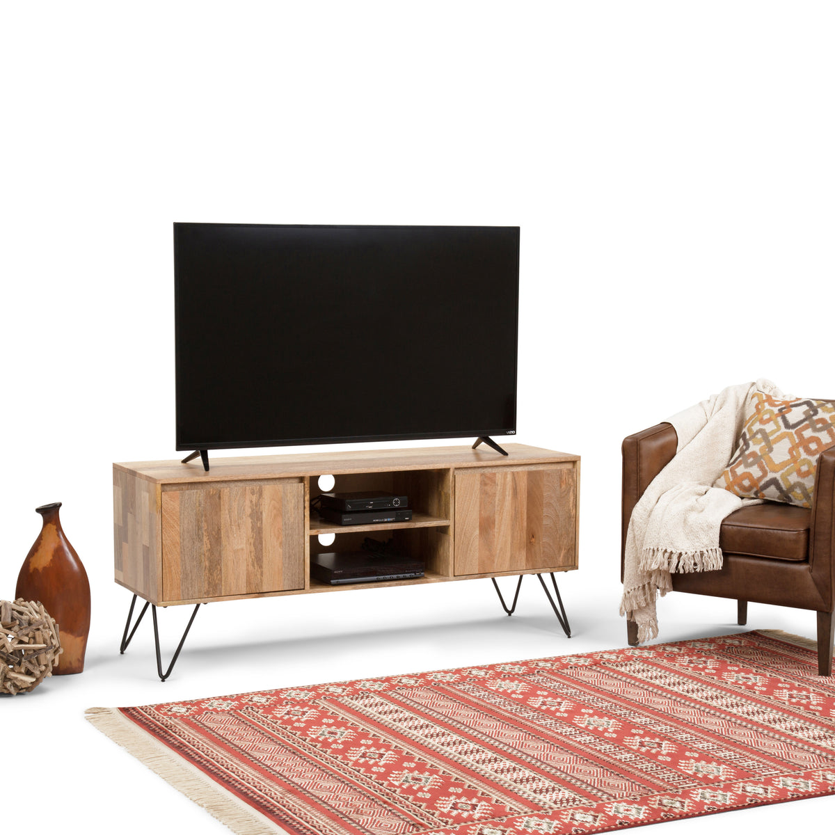 Refined Natural Mango | Hunter TV Media Stand in Mango