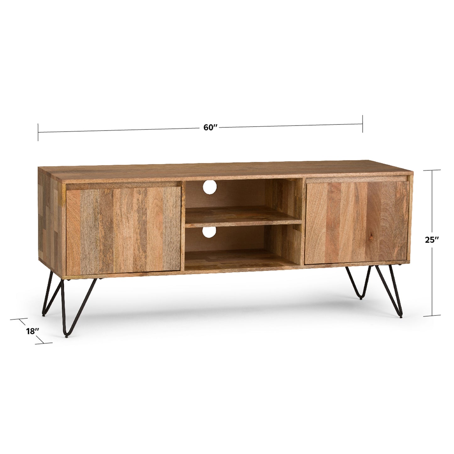 Refined Natural Mango | Hunter TV Media Stand in Mango