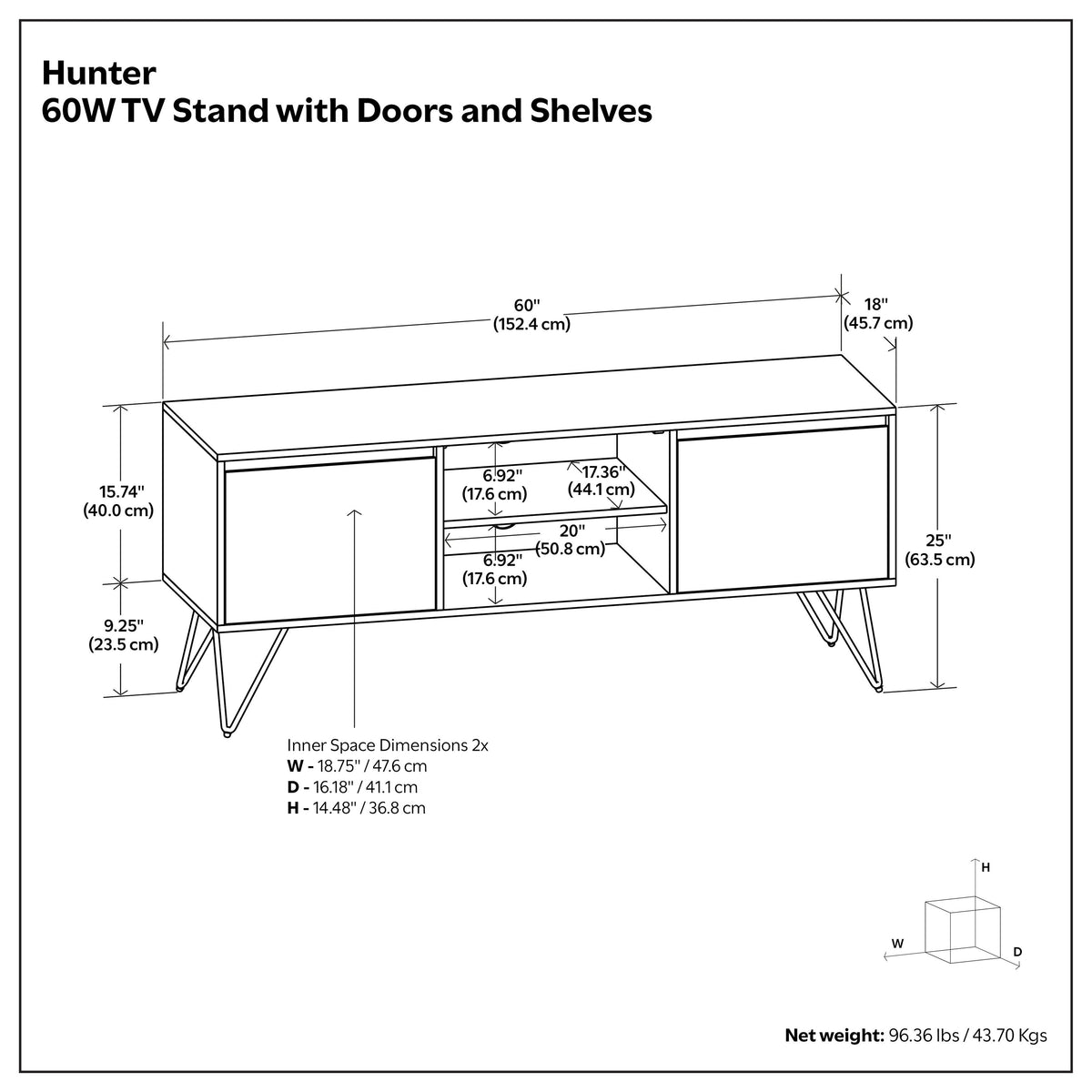 Refined Natural Mango | Hunter TV Media Stand in Mango