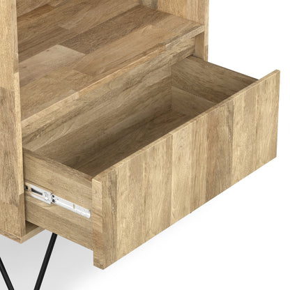 Refined Natural Mango | Hunter Tall Bookcase in Mango