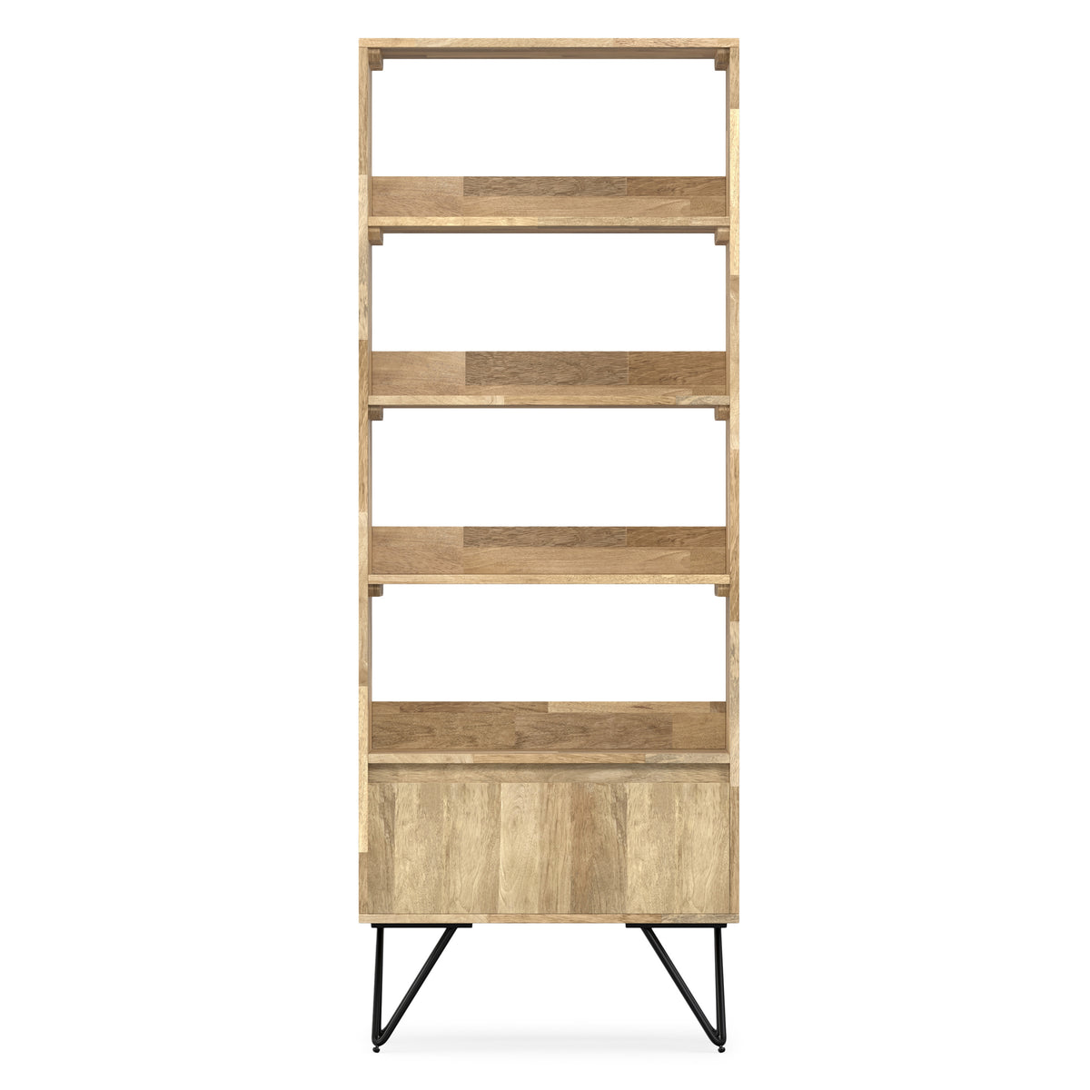 Refined Natural Mango | Hunter Tall Bookcase in Mango