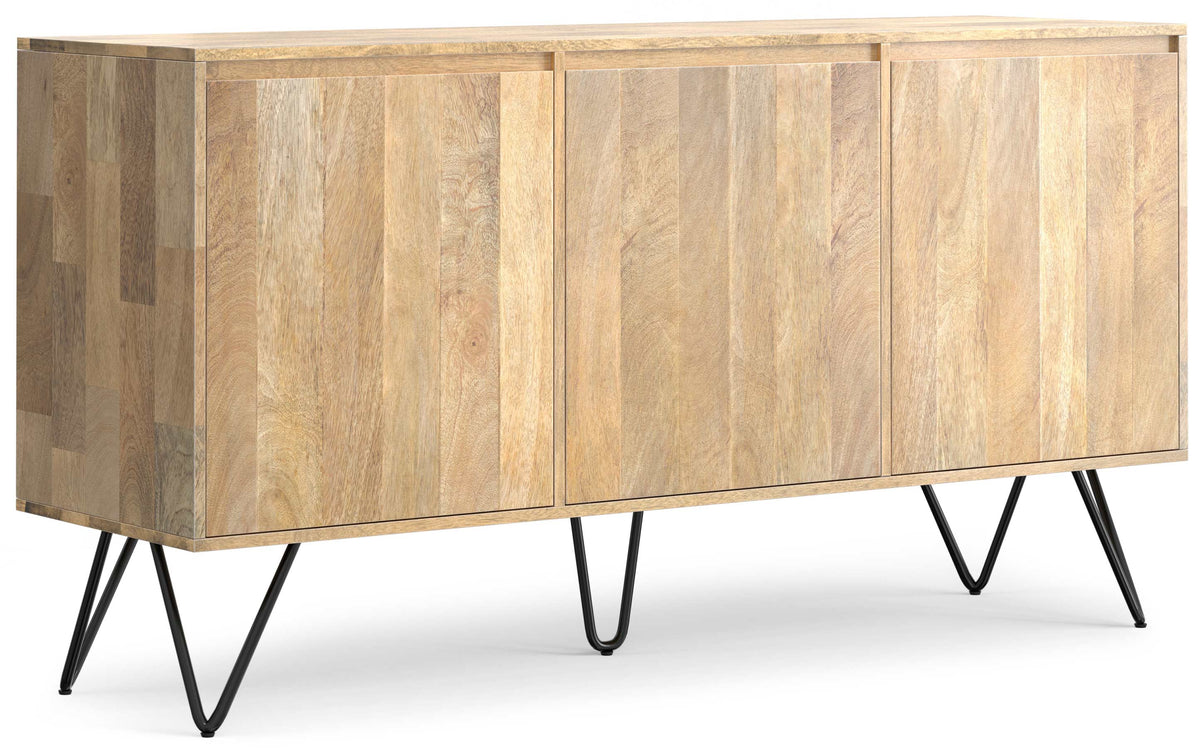Refined Natural Solid Wood - Mango | Hunter 3 Door Sideboard Buffet