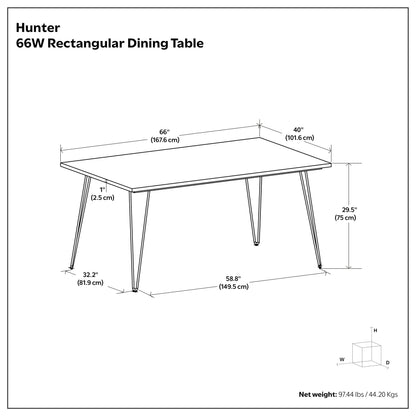 Umber Brown Mango | Hunter Dining Table in Umber Brown