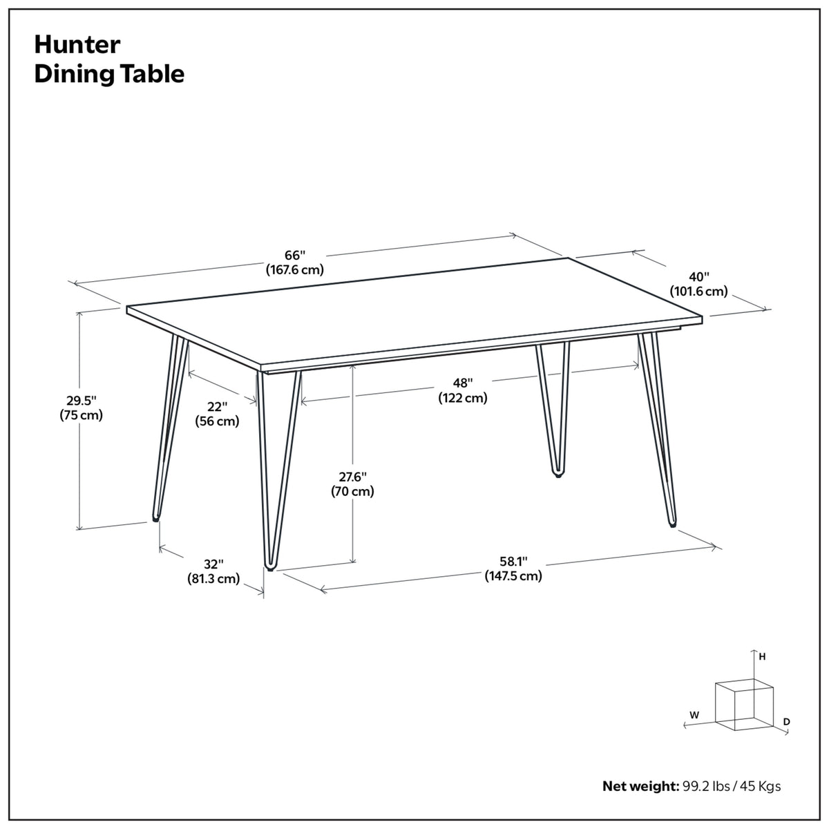Walnut Walnut | Hunter Dining Table
