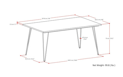 Refined Natural Mango | Hunter Dining Table