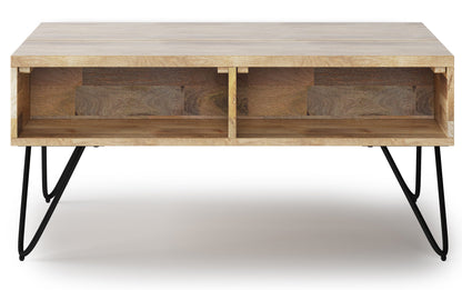 Refined Natural Black Mango | Hunter Small Lift Top Coffee Table