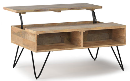 Refined Natural Black Mango | Hunter Small Lift Top Coffee Table