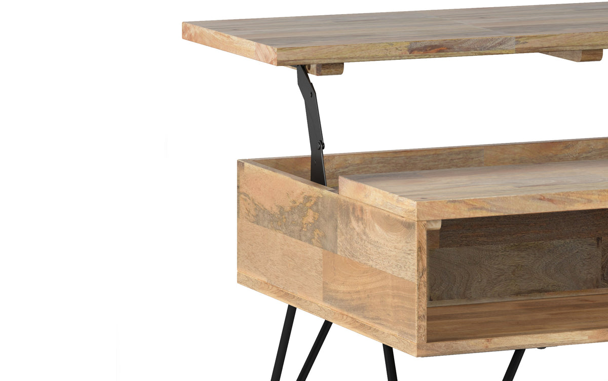 Refined Natural Black Mango | Hunter Small Lift Top Coffee Table