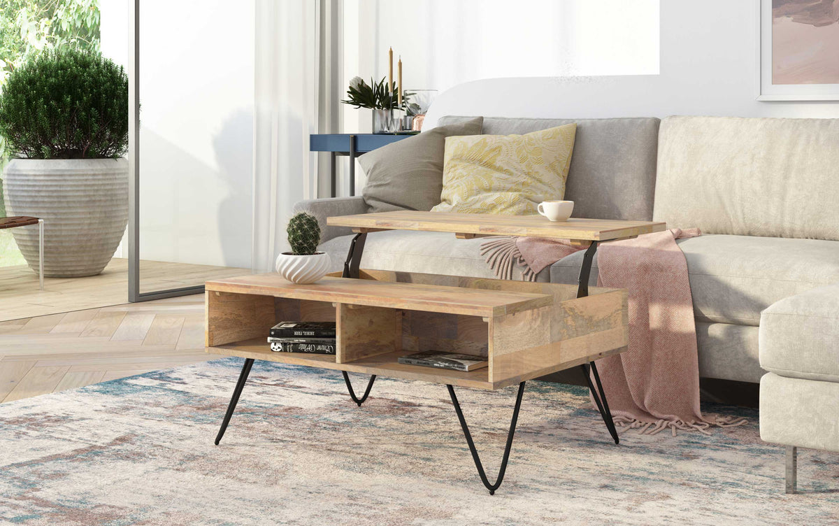 Refined Natural Black Mango | Hunter Small Lift Top Coffee Table