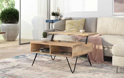 Refined Natural Black Mango | Hunter Small Lift Top Coffee Table