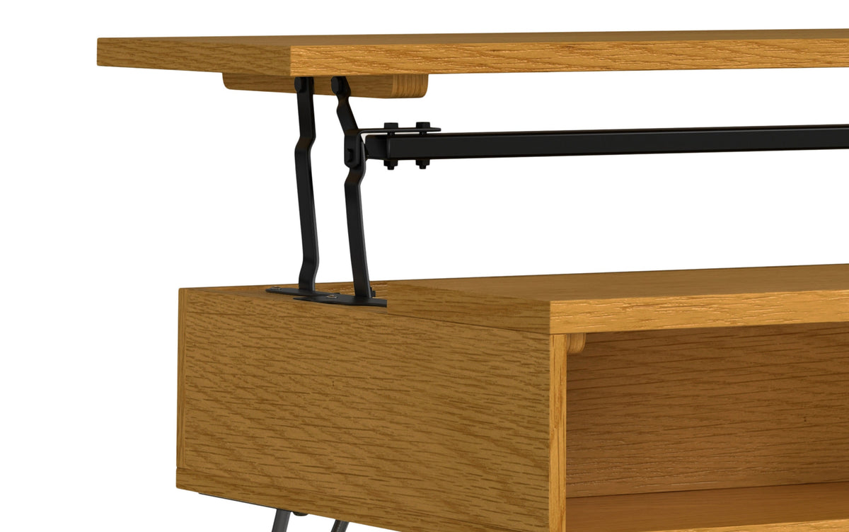 Oak Veneer Black Oak | Hunter Small Lift Top Coffee Table