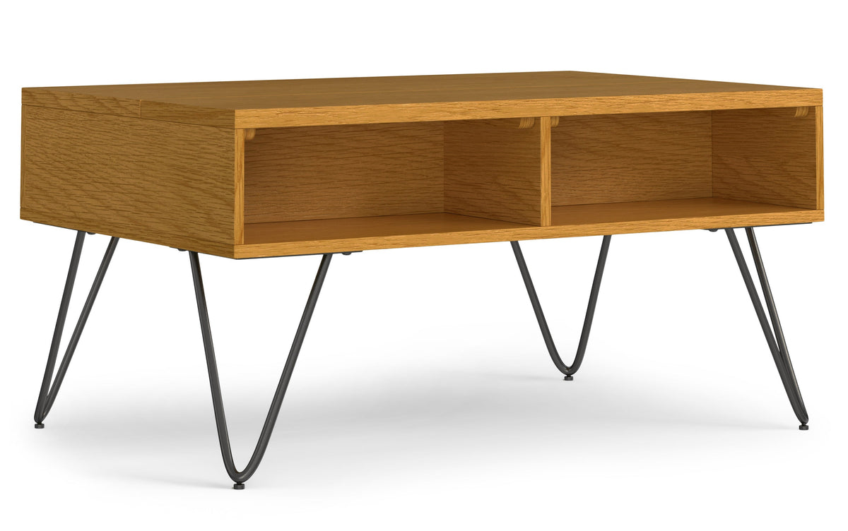 Oak Veneer Black Oak | Hunter Small Lift Top Coffee Table