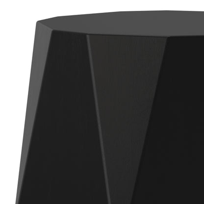 Black | Judson 15 inch Round Geometric Accent Table