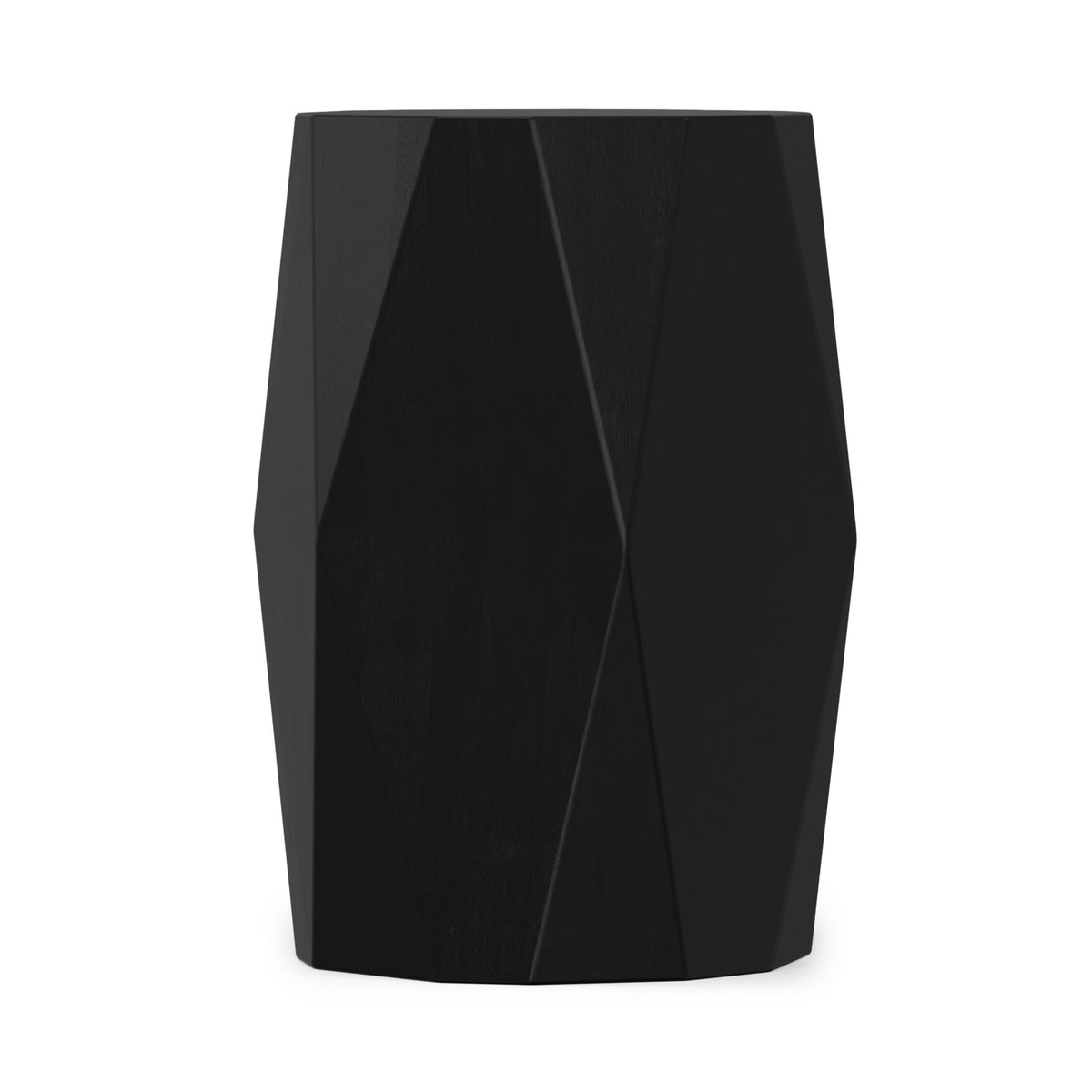 Black | Judson 15 inch Round Geometric Accent Table