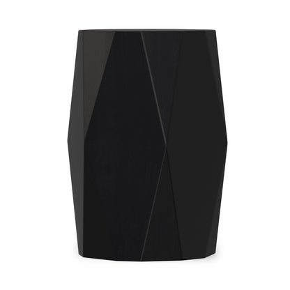 Black | Judson 15 inch Round Geometric Accent Table