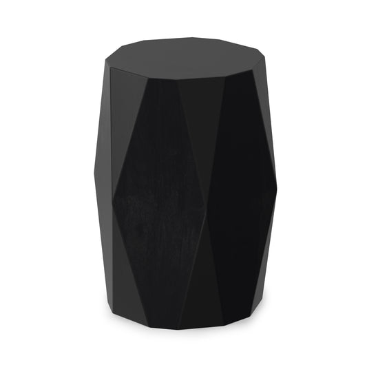 Black | Judson 15 inch Round Geometric Accent Table