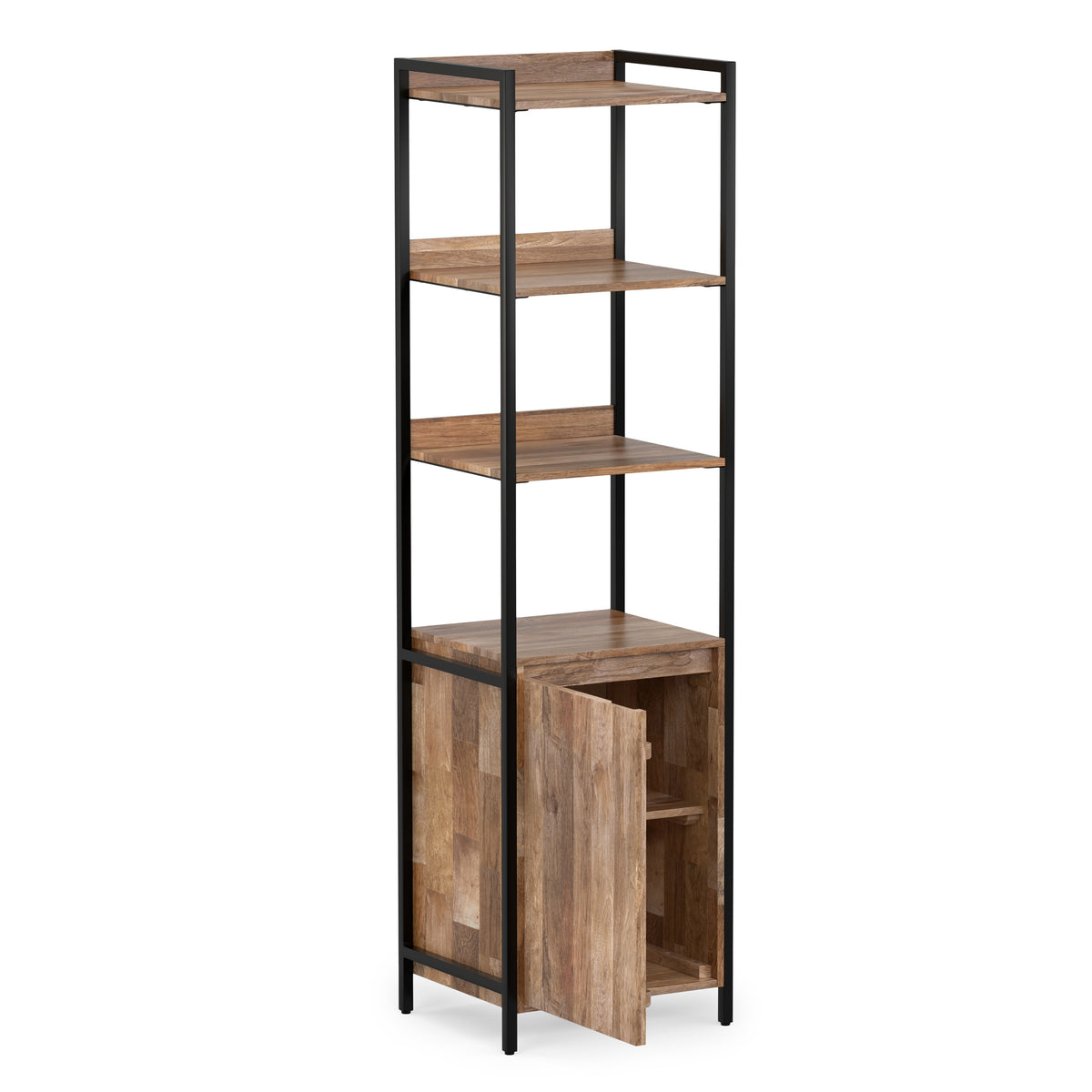 Kelsey Narrow Bookshelf with Cabinet