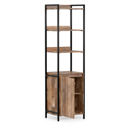 Kelsey Narrow Bookshelf with Cabinet