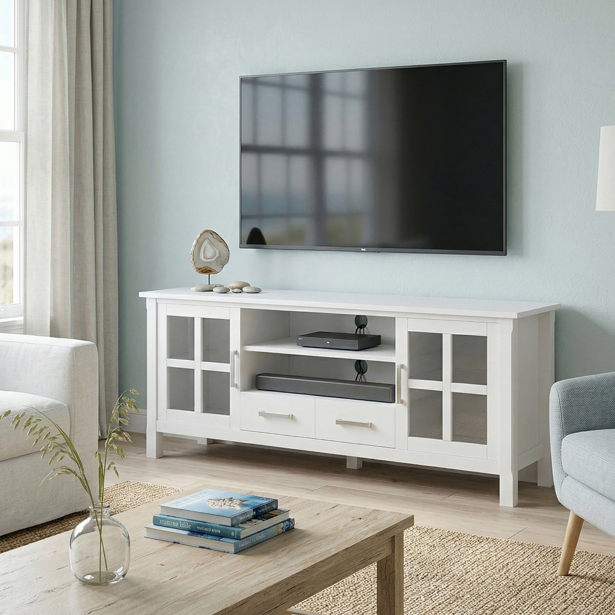 White | Kitchener 60 inch TV Stand