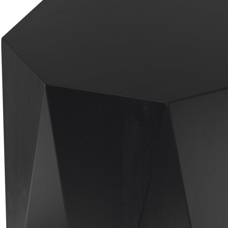 Black | Kurt 15 inch Octagon Geometric Accent Table