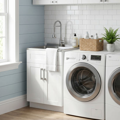 Pure White | Hennessy Stainless Steel Laundry Cabinet