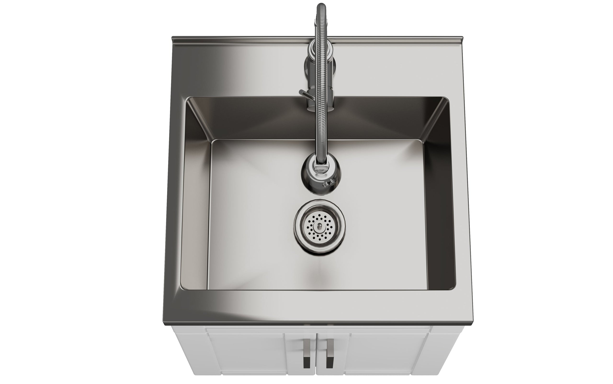 Hennessy Deluxe 20 inch Laundry Cabinet with Faucet and Stainless Steel Sink