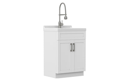 Hennessy All-In-One Deluxe 24-inch Laundry Utility Sink and Cabinet with ABS Sink