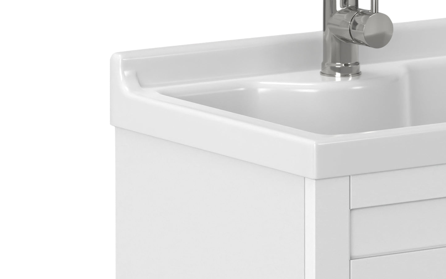 Hennessy All-In-One Deluxe 24-inch Laundry Utility Sink and Cabinet with ABS Sink