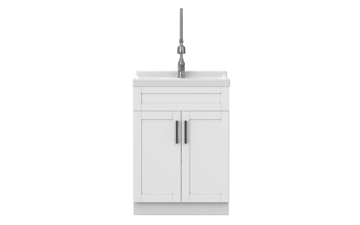 Hennessy All-In-One Deluxe 24-inch Laundry Utility Sink and Cabinet with ABS Sink