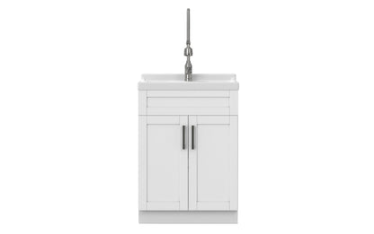 Hennessy All-In-One Deluxe 24-inch Laundry Utility Sink and Cabinet with ABS Sink