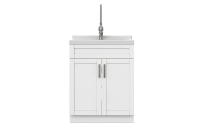 Hennessy All-In-One Deluxe 28-inch Laundry Utility Sink and Cabinet with ABS Sink
