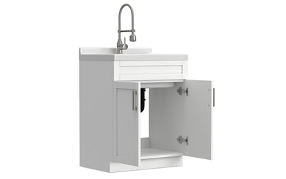 Hennessy All-In-One Deluxe 28-inch Laundry Utility Sink and Cabinet with ABS Sink