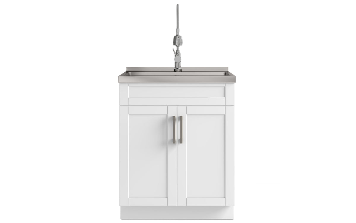 Hennessy Deluxe 28 inch Laundry Cabinet with Faucet and Stainless Steel Sink