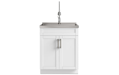 Hennessy Deluxe 28 inch Laundry Cabinet with Faucet and Stainless Steel Sink