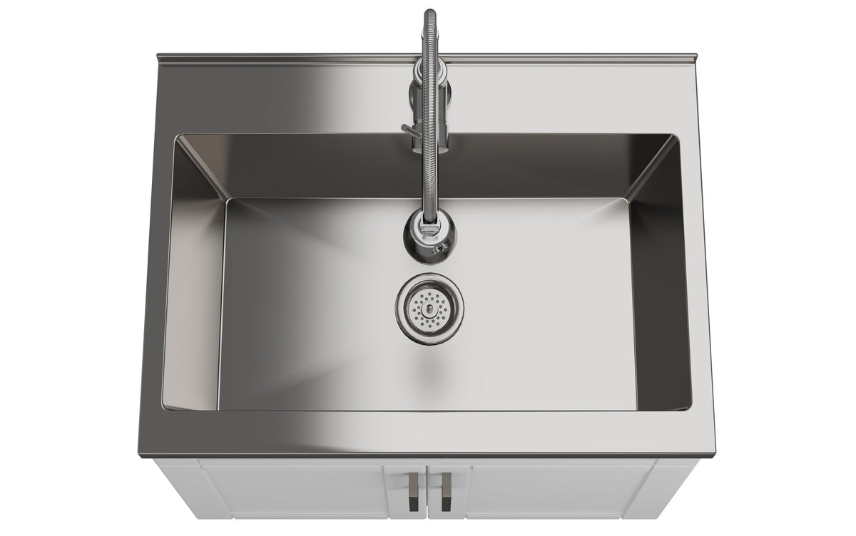 Hennessy Deluxe 28 inch Laundry Cabinet with Faucet and Stainless Steel Sink