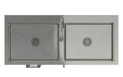 Hennessy All-In-One 46-inch Laundry Utility Sink and Cabinet