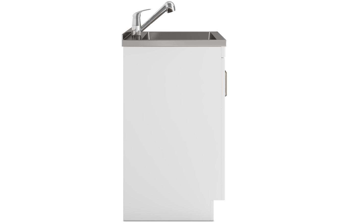 White 28 inch | Kyle All-In-One 28-inch Laundry Utility Sink and Cabinet