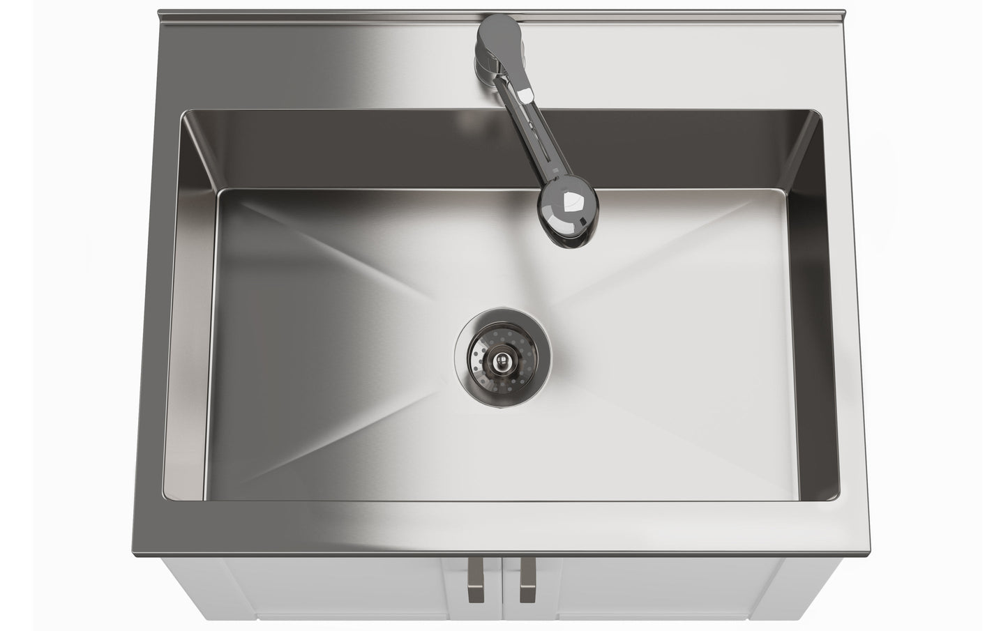 White 28 inch | Kyle All-In-One 28-inch Laundry Utility Sink and Cabinet