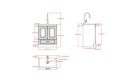 Lawrence 28 inch Laundry Cabinet 